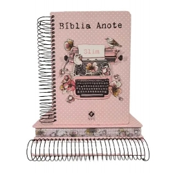 Bíblia Anote Slim NVT Espiral - Typo Rosa